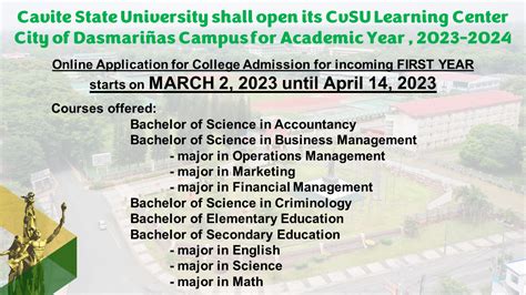 cvsu imus courses offered 2024